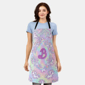 Schattig Kawaii Eenhoorn Pastel Regenboog Magisch Schort (Gedragen)