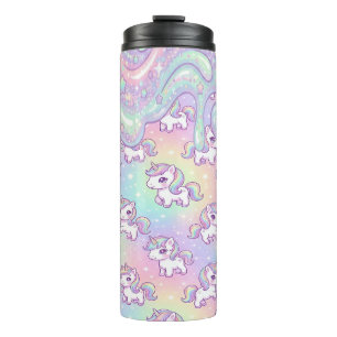 Schattig Kawaii Eenhoorn Pastel Regenboog Magisch Thermosbeker
