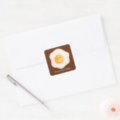 schattig Kawaii-ei voeg tekst toe Vierkante Sticker (Envelop)