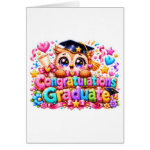 Schattig Kawaii Felicitaties Afgestudeerde Uil Pas