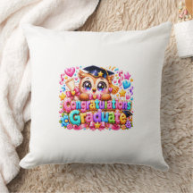 Schattig Kawaii Felicitaties Geslaagd Uil Pastel P