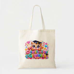Schattig Kawaii Felicitaties Geslaagd Uil Pastel P Tote Bag