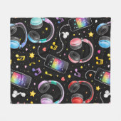 Schattig Kawaii Grafisch Fleece Deken (Voorkant (Horizontaal))