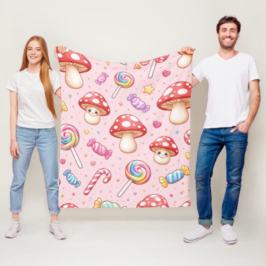 Schattig Kawaii Grafisch Fleece Deken (In situ)