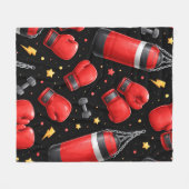 Schattig Kawaii Grafisch Fleece Deken (Voorkant (Horizontaal))