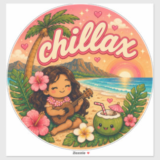 schattig kawaii hawaii  sticker
