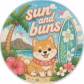 schattig kawaii hawaii  sticker (Voorkant)