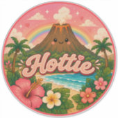 schattig kawaii hawaii sticker (Voorkant)