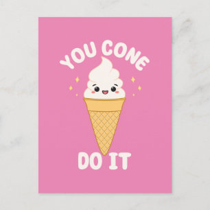 Schattig Kawaii Ijsje Motivatie Citaat  Briefkaart