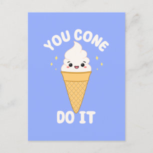 Schattig Kawaii Ijsje Motivatie Citaat Briefkaart