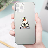 Schattig Kawaii Kagami Mochi Sticker (Telefoon)