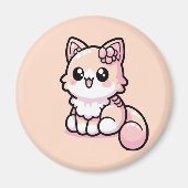 Schattig Kawaii Kat Magneet (Voorkant)