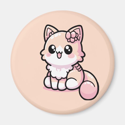 Schattig Kawaii Kat Magneet (Voorkant)