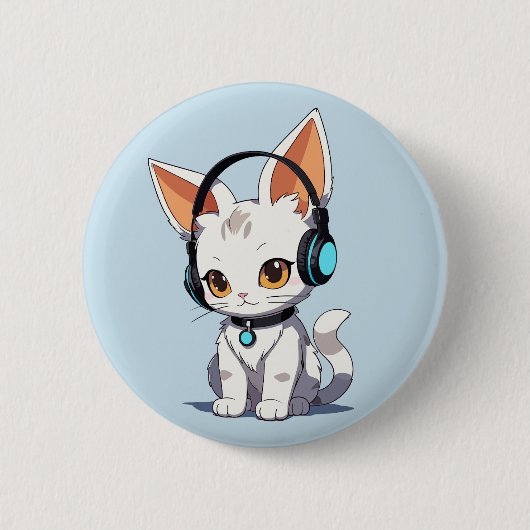 Schattig Kawaii kat ontwerp Ronde Button 5,7 Cm (Voorkant)
