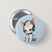 Schattig Kawaii kat ontwerp Ronde Button 5,7 Cm (Voorkant /achterkant)