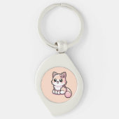 Schattig Kawaii Kat Sleutelhanger (Voorkant)