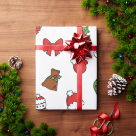 Schattig Kawaii Kerstvakantiepatroon Cadeau Cadeaupapier