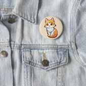 Schattig Kawaii Kitten Ronde Button 5,7 Cm (In situ)