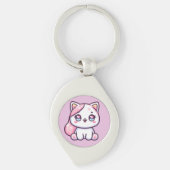 Schattig Kawaii Kitten Sleutelhanger (Voorkant)