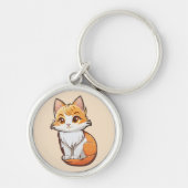 Schattig Kawaii Kitten Sleutelhanger (Voorkant)