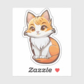 Schattig Kawaii Kitten Sticker (Vel)