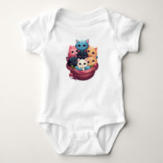 Schattig Kawaii Kittens Kinder T-Shirt Ontwerp