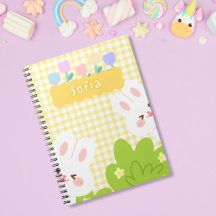 Schattig Kawaii Konijn Pastel Lente Bloemen