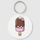 Schattig Kawaii Lachend Ijslolly Sleutelhanger (Achterkant)