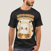 Schattig Kawaii Leven Is Leuker Samen T-shirt (Voorkant)