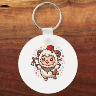 Schattig Kawaii Marokkaans Eid al-Adha Schaap Fez  Sleutelhanger