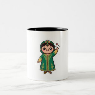 Schattig Kawaii Marokkaanse Caftan Traditionele Gr Tweekleurige Koffiemok
