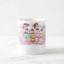 Schattig Kawaii Mijnheer en Mevrouw Panda Koppel P