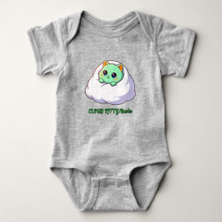 Schattig Kawaii Mint Katje in Wolk Romper