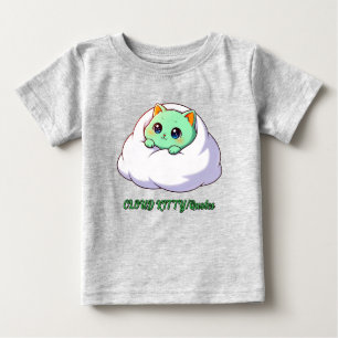 Schattig Kawaii Mint Kitten in Wolk