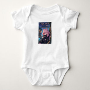 Schattig Kawaii Neko Meisje & Zwarte Kat Magische Romper