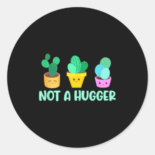 Schattig Kawaii Omhels Me Niet Ik Ben Geen Knuffel Ronde Sticker