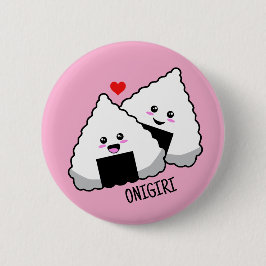 Schattig Kawaii Onigiri Japans Eten Ronde Button 5,7 Cm