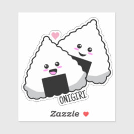 Schattig Kawaii Onigiri Japans Eten Sticker