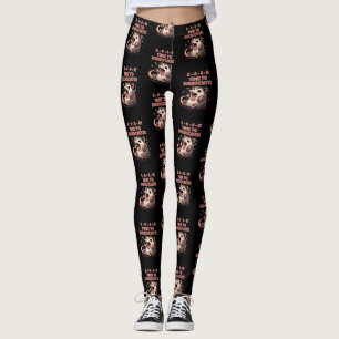 Schattig Kawaii Opossum Tijd om te Dissociëren Gra Leggings