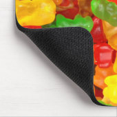 schattig kawaii oranje geel rood kleurig gummy bee muismat (Hoek)