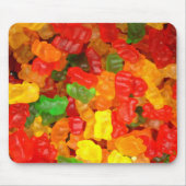 schattig kawaii oranje geel rood kleurig gummy bee muismat (Voorkant)