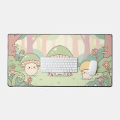 Schattig Kawaii Paddenstoelen Bos Bureaumat (Keyboard & Muis)