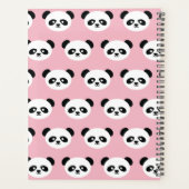 Schattig Kawaii Panda Beer Gepersonaliseerd Roze Planner (Achterkant)