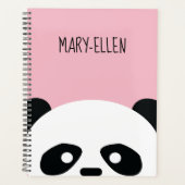 Schattig Kawaii Panda Beer Gepersonaliseerd Roze Planner (Voorkant)