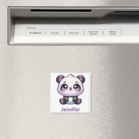 Schattig Kawaii Panda gepersonaliseerd ontwerp Magneet (Insitu (Vaatwasser))
