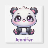 Schattig Kawaii Panda gepersonaliseerd ontwerp Magneet (Voorkant)