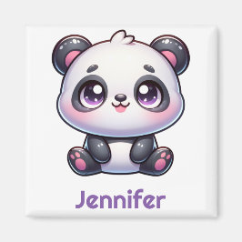 Schattig Kawaii Panda gepersonaliseerd ontwerp Magneet