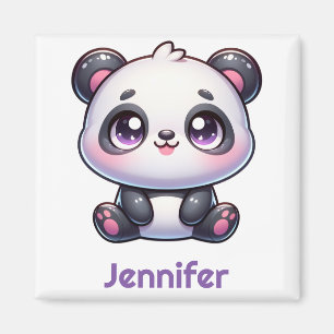 Schattig Kawaii Panda gepersonaliseerd ontwerp Magneet