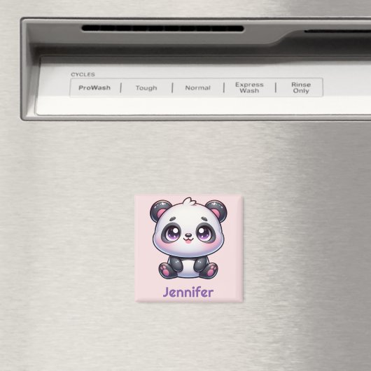 Schattig Kawaii Panda gepersonaliseerd ontwerp Magneet (Insitu (Vaatwasser))