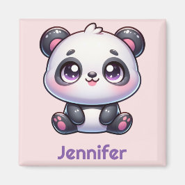 Schattig Kawaii Panda gepersonaliseerd ontwerp Magneet